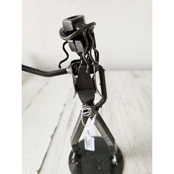 Kalifano Michael Jackson recycled metal art statue RARE figurine music bolts uni - Picture 6 of 8